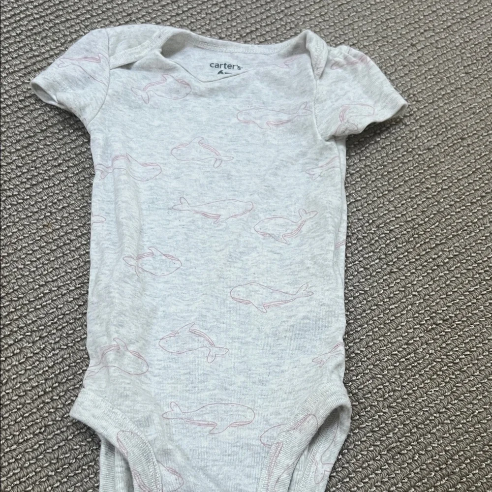 Carter's 6m onsie with Pink whales
